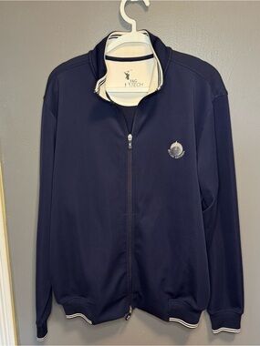 F&G TECH 1/4 Zip Pullover Mens M Navy Performance Butler National Golf